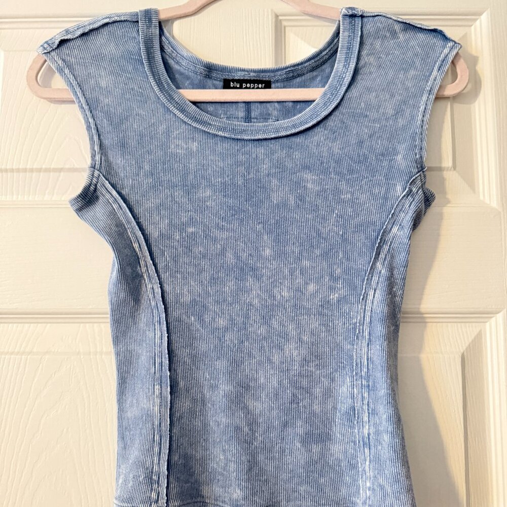 Dry Goods Blu Pepper Washed Blue Tanktop